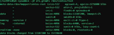 xfs grow command.